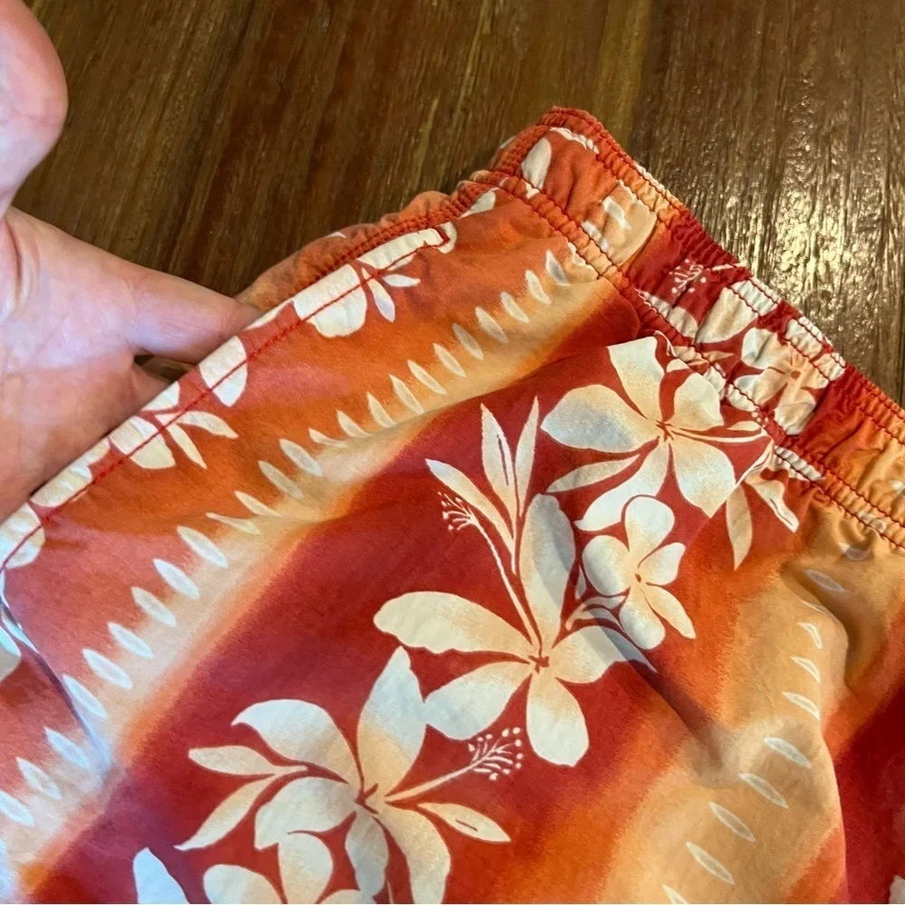 Tommy Bahama Men’s Swim Trunks Shorts Hawaiian Orange Size Large